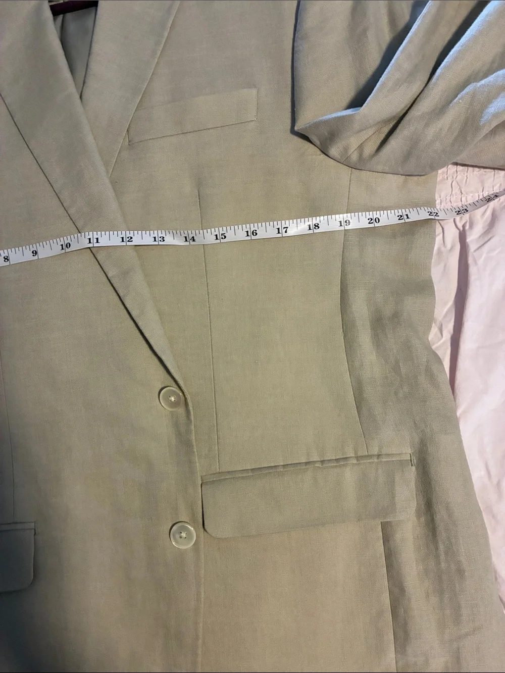 Light Beige Linen Blazer
